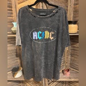 AC/DC Distressed Black T-Shirt